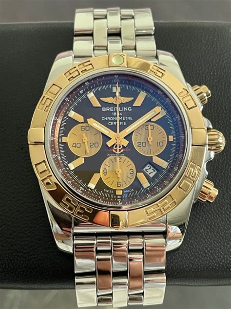 breitling two tone chronomat evolution|Breitling Chronomat for sale.